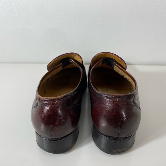 Florsheim Slip On Loafer Burgundy Mens Size 7.5 3 E Wide Dress Shoes - Picture 4 of 9